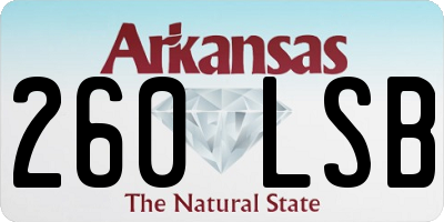 AR license plate 260LSB