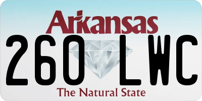 AR license plate 260LWC