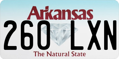 AR license plate 260LXN