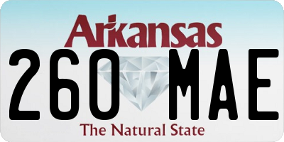 AR license plate 260MAE