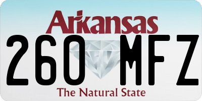 AR license plate 260MFZ