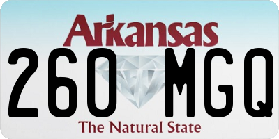 AR license plate 260MGQ