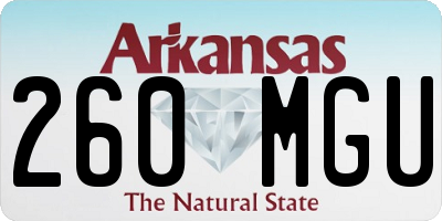 AR license plate 260MGU