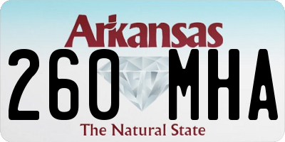 AR license plate 260MHA