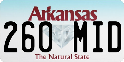 AR license plate 260MID
