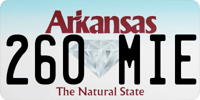 AR license plate 260MIE