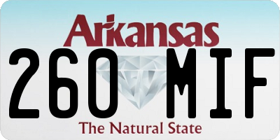 AR license plate 260MIF