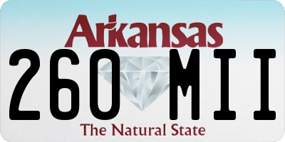 AR license plate 260MII