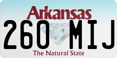 AR license plate 260MIJ