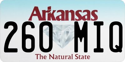 AR license plate 260MIQ