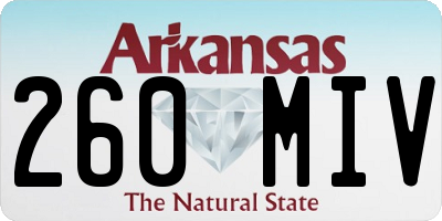 AR license plate 260MIV