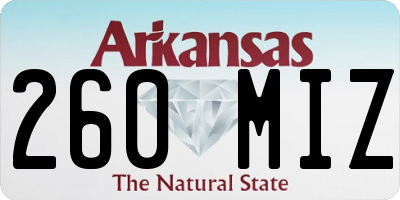 AR license plate 260MIZ