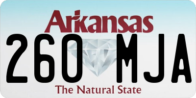 AR license plate 260MJA