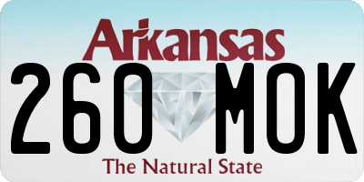 AR license plate 260MOK