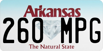 AR license plate 260MPG