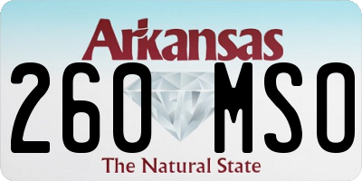 AR license plate 260MSO