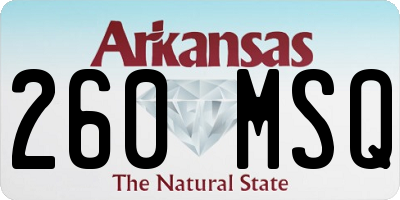 AR license plate 260MSQ