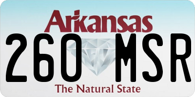 AR license plate 260MSR