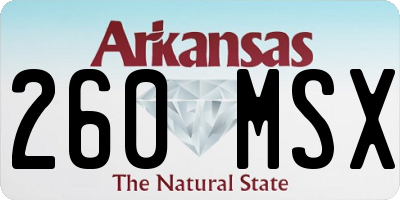 AR license plate 260MSX