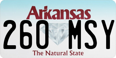 AR license plate 260MSY