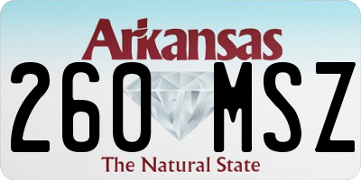 AR license plate 260MSZ