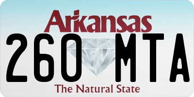AR license plate 260MTA