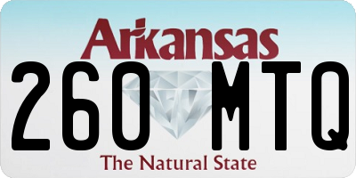 AR license plate 260MTQ