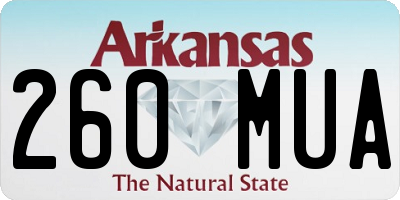 AR license plate 260MUA