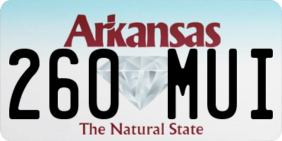 AR license plate 260MUI