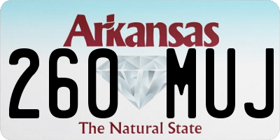 AR license plate 260MUJ