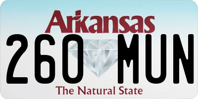 AR license plate 260MUN