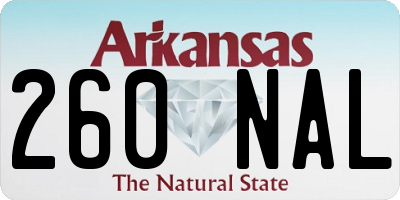 AR license plate 260NAL