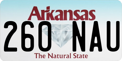 AR license plate 260NAU