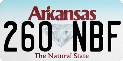 AR license plate 260NBF