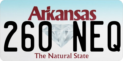 AR license plate 260NEQ