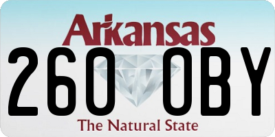 AR license plate 260OBY