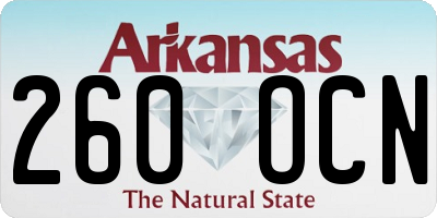 AR license plate 260OCN