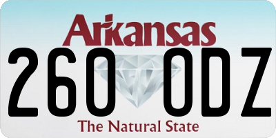 AR license plate 260ODZ