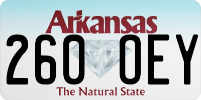 AR license plate 260OEY