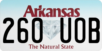 AR license plate 260UOB