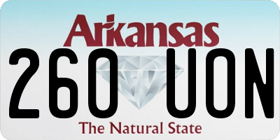 AR license plate 260UON