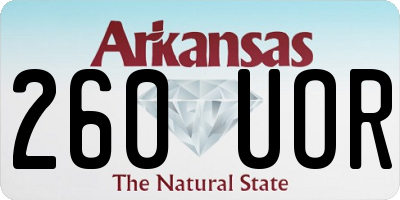 AR license plate 260UOR