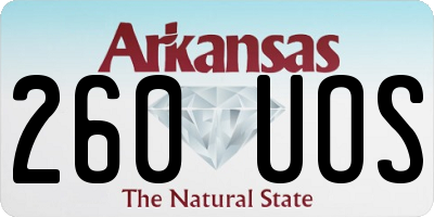 AR license plate 260UOS
