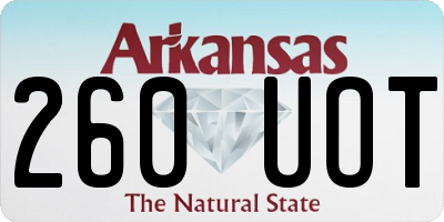AR license plate 260UOT