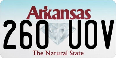 AR license plate 260UOV