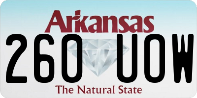 AR license plate 260UOW