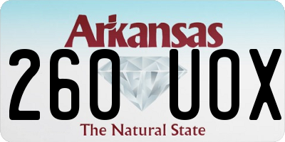 AR license plate 260UOX