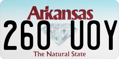 AR license plate 260UOY