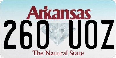 AR license plate 260UOZ