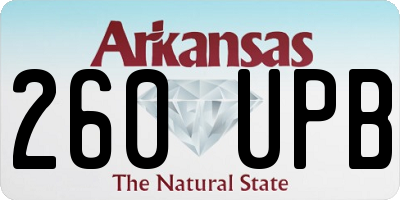 AR license plate 260UPB